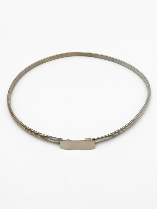 Vintage Accessories - VINTAGE (c. 1980) | Silver Metal Omega Snake Chain Belt | VERY GOOD!!!